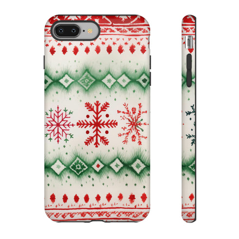 Icelandic Watercolor inspired by Christmas Sweaters - Impact Resistant Phone Case iPhone 8 Plus Matte